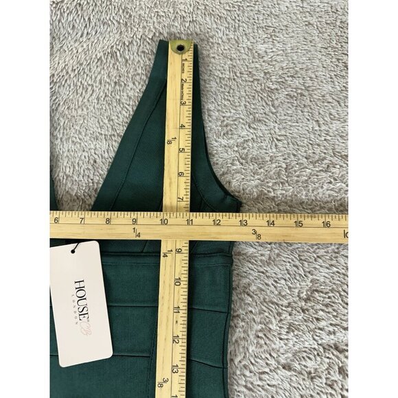 House of CB Jenna Bandage Bodycon Mini Dress Green Size S New - Picture 3 of 12